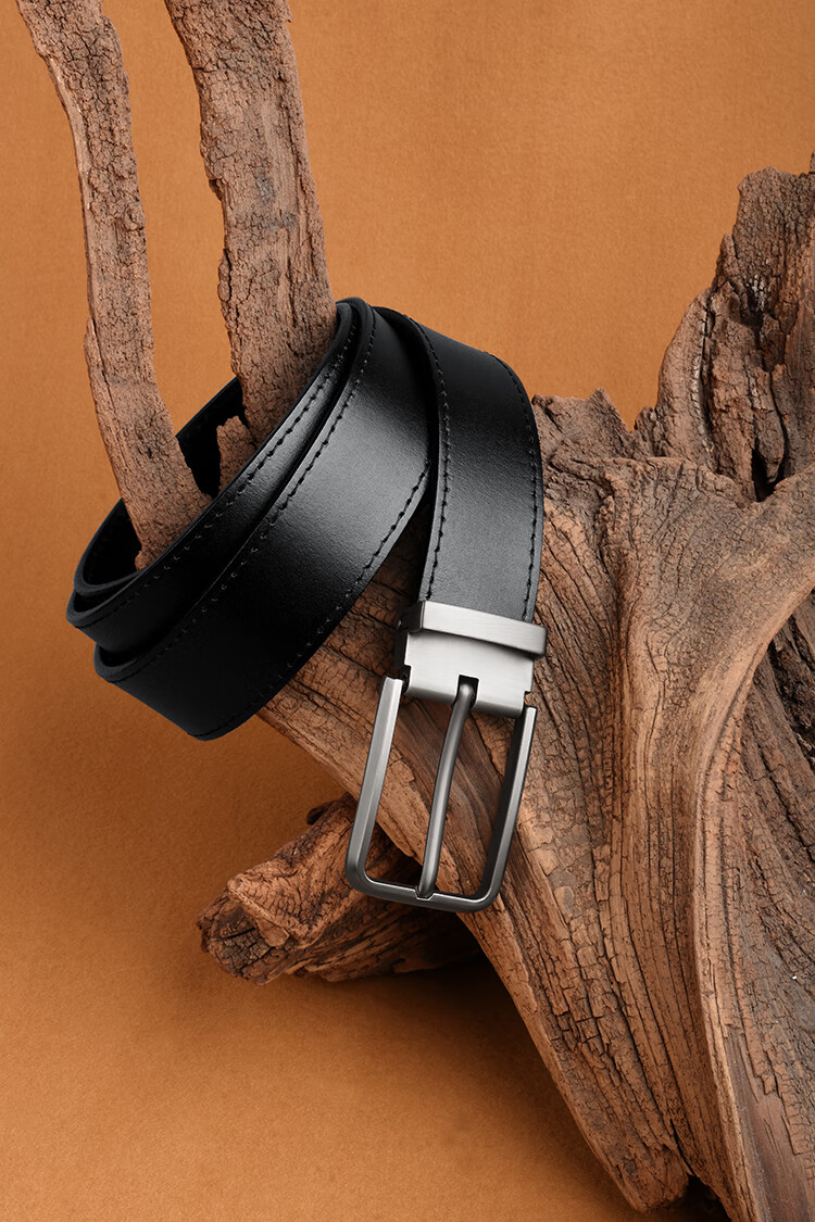 HALFEEL Men's Belt, Handmade Durable Leather Belt, Vintage Wear-Resistant Cowhide Pin Buckle, Trendy Genuine Leather Trouser Belt, Father's Day Gift 7