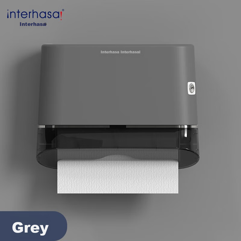 Interhasa! Wall-Mounted Toilet Paper Holder, Bathroom Tissue Dispenser, No Drilling Required E6002
