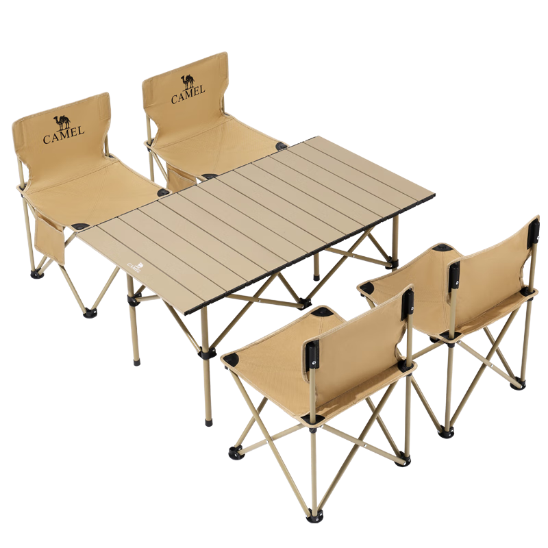 CAMEL Outdoor Folding Table, Picnic Table, Camping Equipment, Egg Roll Table Set, Camping Table And Chair Set 3654B