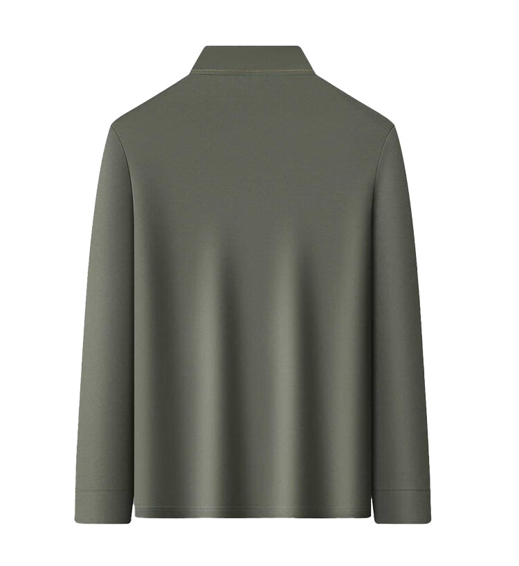 MONTAGUT Autumn Commuter Versatile Men's Long-Sleeve Polo Shirt, Wrinkle-Resistant T-Shirt, JG Gray Blue, XL 4