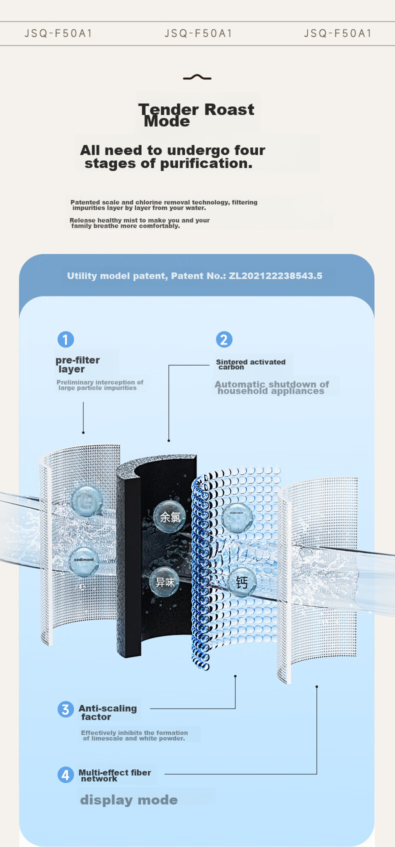 Bear [High-Temperature Sterilization] Humidifier, Home Bedroom Maternal And Infant Large Mist Air Humidifying Purifier, Office Desk Small Humidifier Aromatherapy Box JSQ-F50A1 4