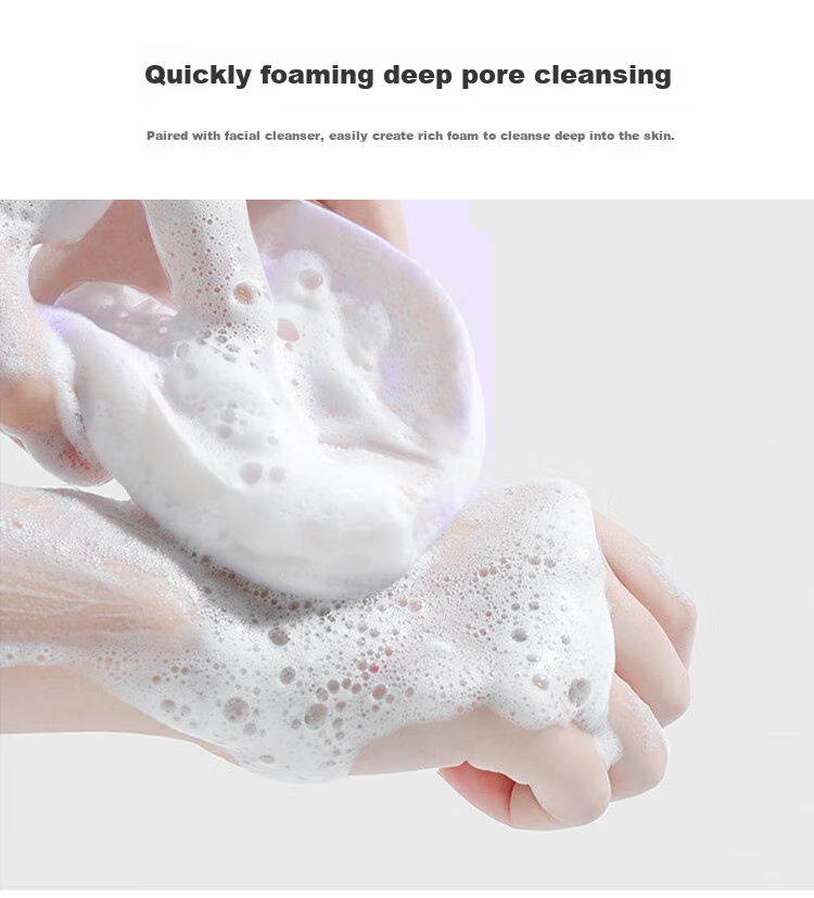 UPLUS Extra Large And Thick Cleaning Power Strong Mesh Multi-Hole Face Cleansing Puff Beehive Facial Cleansing Puff, 2 Pieces with Storage Box 6