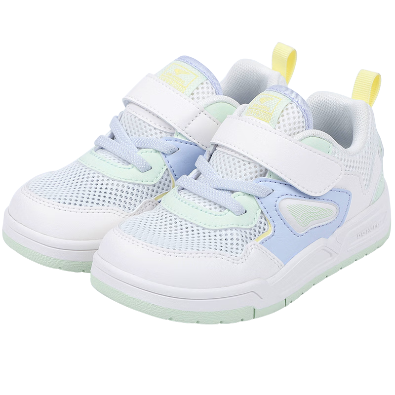 DR·KONG Toddler Shoes, Sneakers for Spring, Boys And Girls Children's Breathable Shoes, Skateboard Shoes, 2B14A1004DW, Beige/blue/green, Size 23