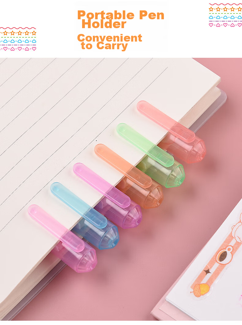 Genvana 6-Color Floral Pattern Outline Pen, Curved Pen, Highlighter, Embossing Pen, Marker Pen for Students, Decorative Edging for Handwritten Reports, Colored Journal Decoration Pen G-0546 8