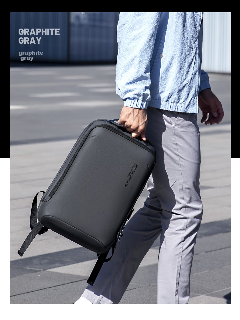 MARK RYDEN Backpack for Men, Lightweight Travel Bag, 17.3-Inch Laptop Bag with Wet And Dry Separation, MR9008 Elegant Black Upgraded Versio 3