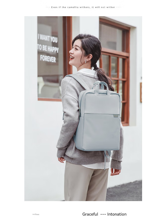 GOLF Women's Backpack, 13.3-Inch Apple Laptop Hidden Handle, Huawei Computer Backpack, Women's Schoolbag, Business Travel Bag 21