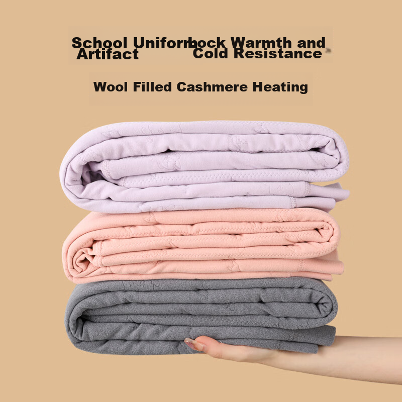 YUZHAOLIN Children's Thermal Pants, Boys' School Uniform Essential, Fleece-Lined Thickened Inner Wear, Student Autumn Underwear, Boys' Cotton Pants, Black And Gray