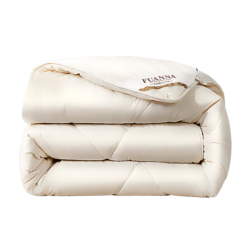 FUANNA 100% Australian Imported Pure Wool Comforter with Pure Cotton Cover, Spring And Autumn Duvet for Two People, All Seasons, 4.4 Jin (2.2 Kg), 203*229cm