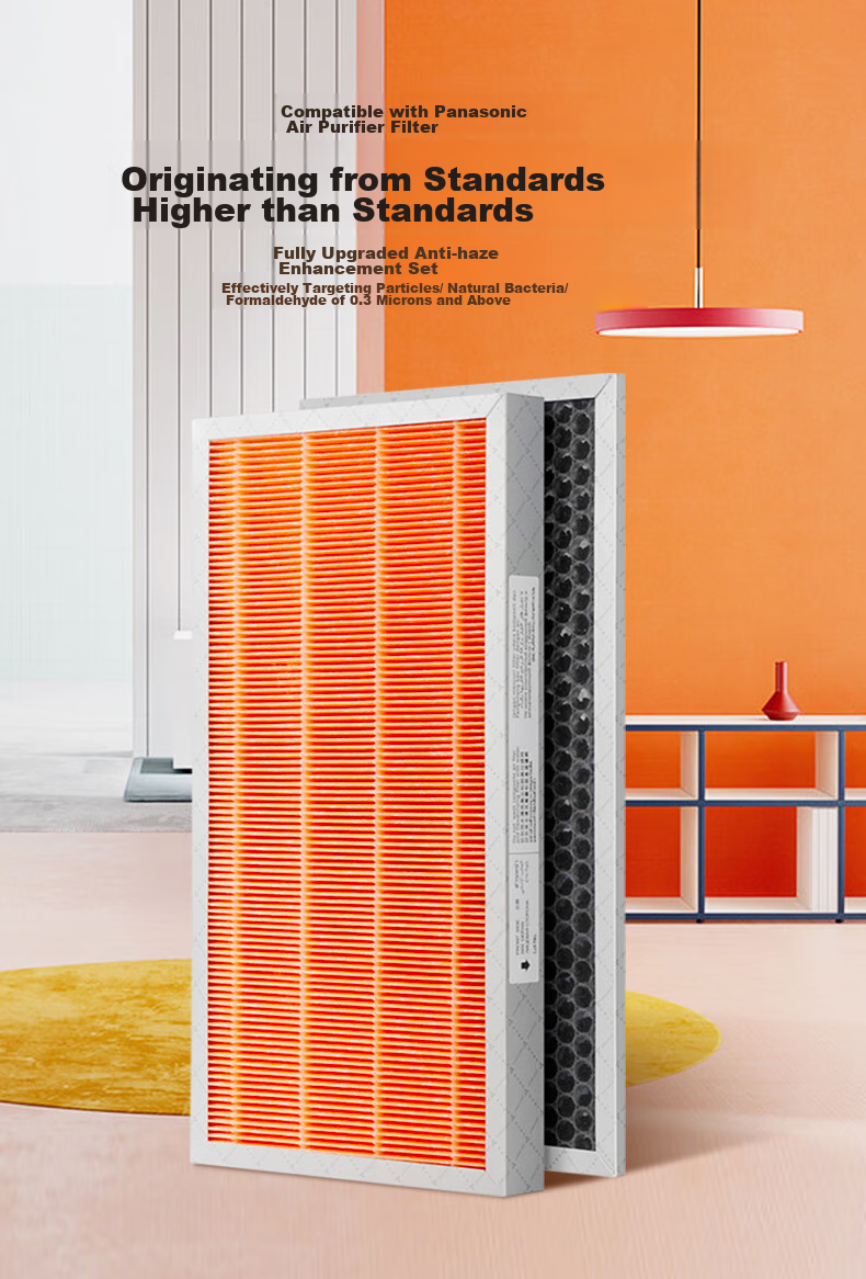 Dingzikonqi Compatible with Panasonic F-ZXFP35C HEPA + Activated Carbon Filter Cartridge (Suitable for Air Purifiers F-PXF35C/F-PDF35C/F-PDF35C 3