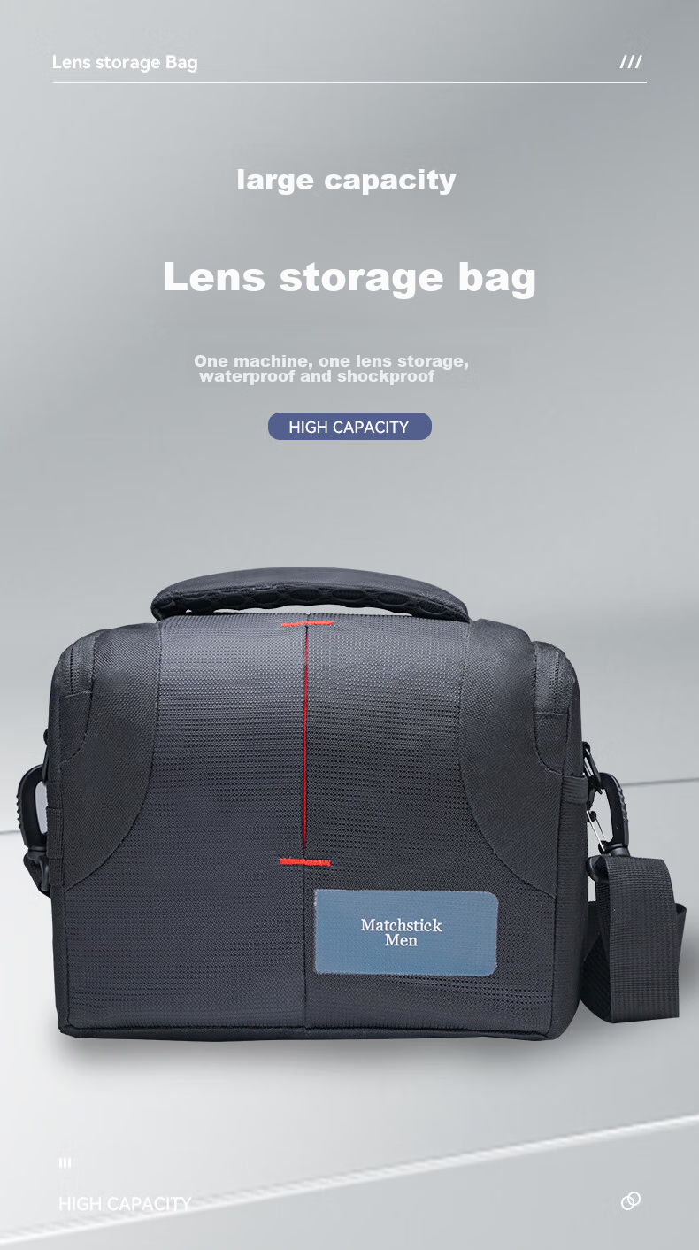Matchstick Men FC-8818 Digital Mirrorless Camera Bag, Shoulder Crossbody Portable Photography Bag with Detachable Inner Liner, Casual Commuter Bag 1