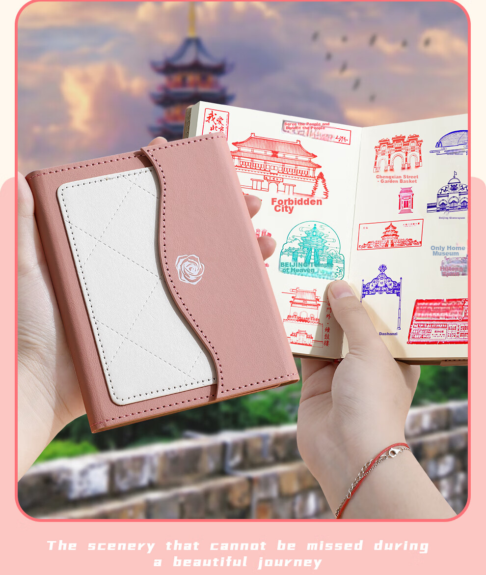 Faramon Travel Stamp Collection Book B6 Handbag Stamp Album Museum Stamp Collection Book Travel Souvenir Blank Notebook Check-In Journal Scenic Spot Visit Book Black 9