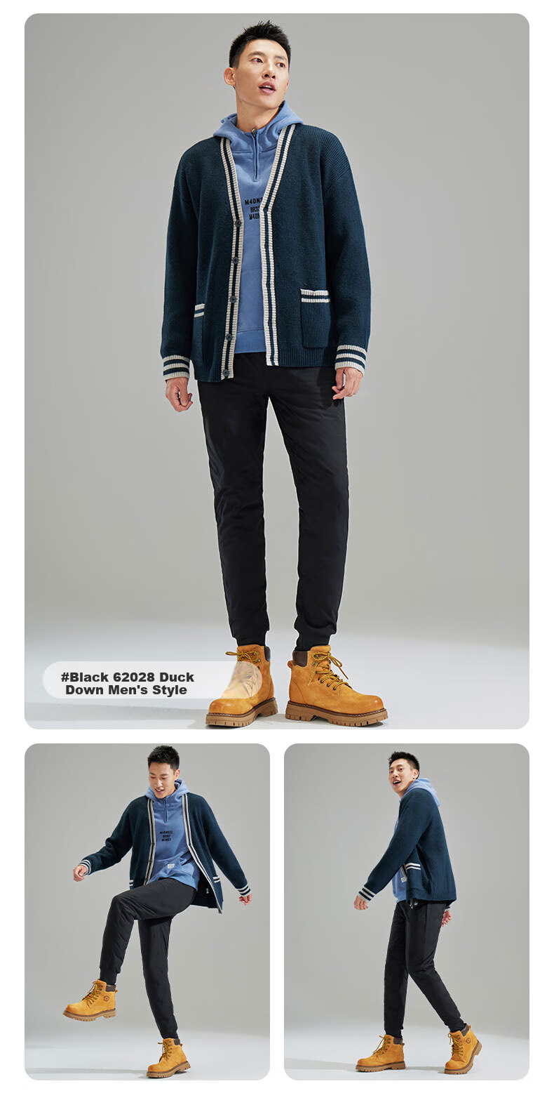 Xiongmaoxiangban down Pants for Men And Women, Autumn And Winter Style, Fleece-Lined Thickened Trousers, Warm Cotton Pants, Suitable for -30°C in Northeast China, Outdoor Wear, Duck Dow 18