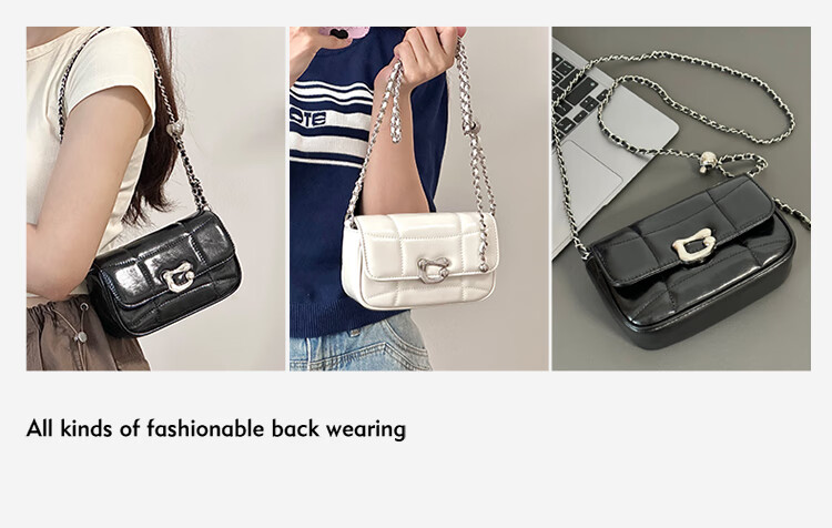 Mood New Versatile Chain Crossbody Bag, Light Luxury Niche High-End Exquisite Commuter Underarm Bag, Birthday Gift for Wome 13