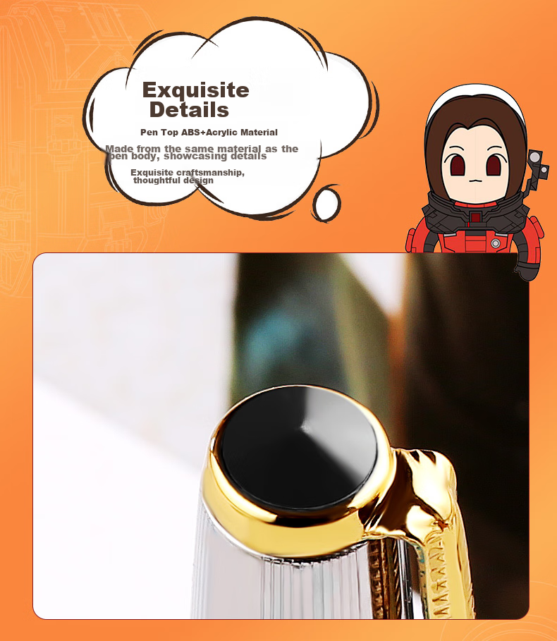 HERO Fountain Pen, Upgraded Version for Students, Black, Iridium Nib Ink Pen for Daily Writing And Calligraphy Practice, EF Tip, Transparent Packaging Box 8