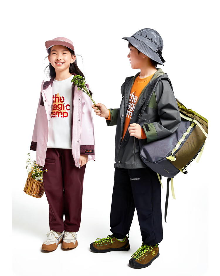 Annil Children's Clothing, Boys And Girls Windbreaker Jacket, 2024 Autumn New Style, Energetic Pink, Size 140 11
