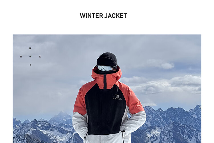 CAMEL [Wang Junkai's Choice] King's Armor Three-In Goose down Jacket for Men And Women, Ski Wear 1732 27