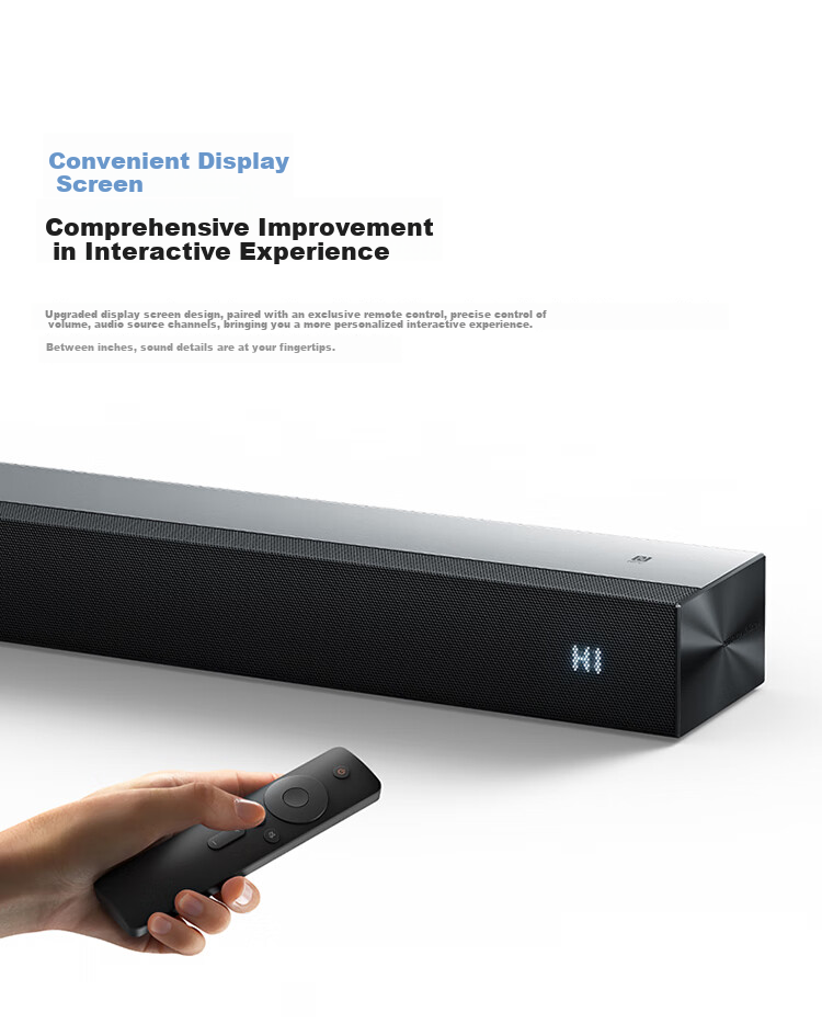 MI TV Soundbar 2.0, Soundbar Speaker System, Home Theater, Wireless Bluetooth 5.4 Speaker, Living Room Audio System, NFC Quick Pairing, Black 6