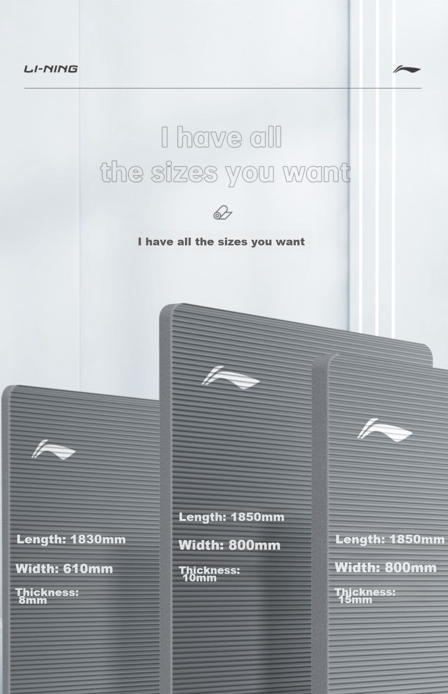 Li-Ning Yoga Mat for Men, Thickened Professional Wide Non-Slip Exercise Fitness Mat, Shock-Absorbing Soundproof Home Workout Mat for Sit-Ups And Exercises 27