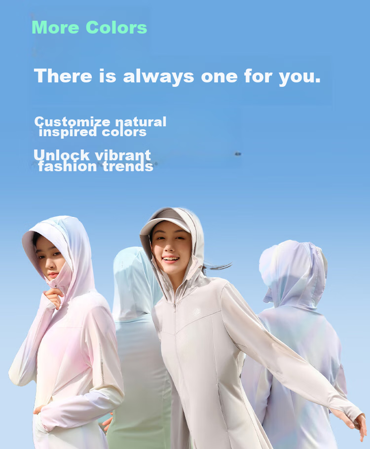 BOSIDENG National Standard Sun Protection Clothing for Women, Extra Long Style, Cool And Breathable, Full Body UV Protection, Slim Fit, Heightening Effect, Travel Jacket 17