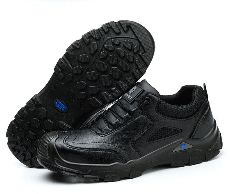 LAOGUANJIA Men's Safety Shoes with Steel Toe Cap, Anti-Smashing, Puncture-Resistant, Waterproof, Oil And Acid Resistant, Solid Sole, High-Top Protective Work Functional Shoes, Size 43 9