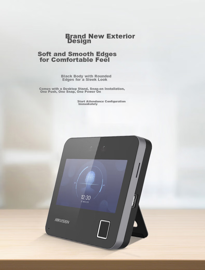 HIKVISION Attendance Machine, Facial Recognition Clock-In Device, 0.2S Fast Recognition, Office Sign-In Machine, No Network Required, No Software Installation Needed, Automatic Report Generation, A23 14