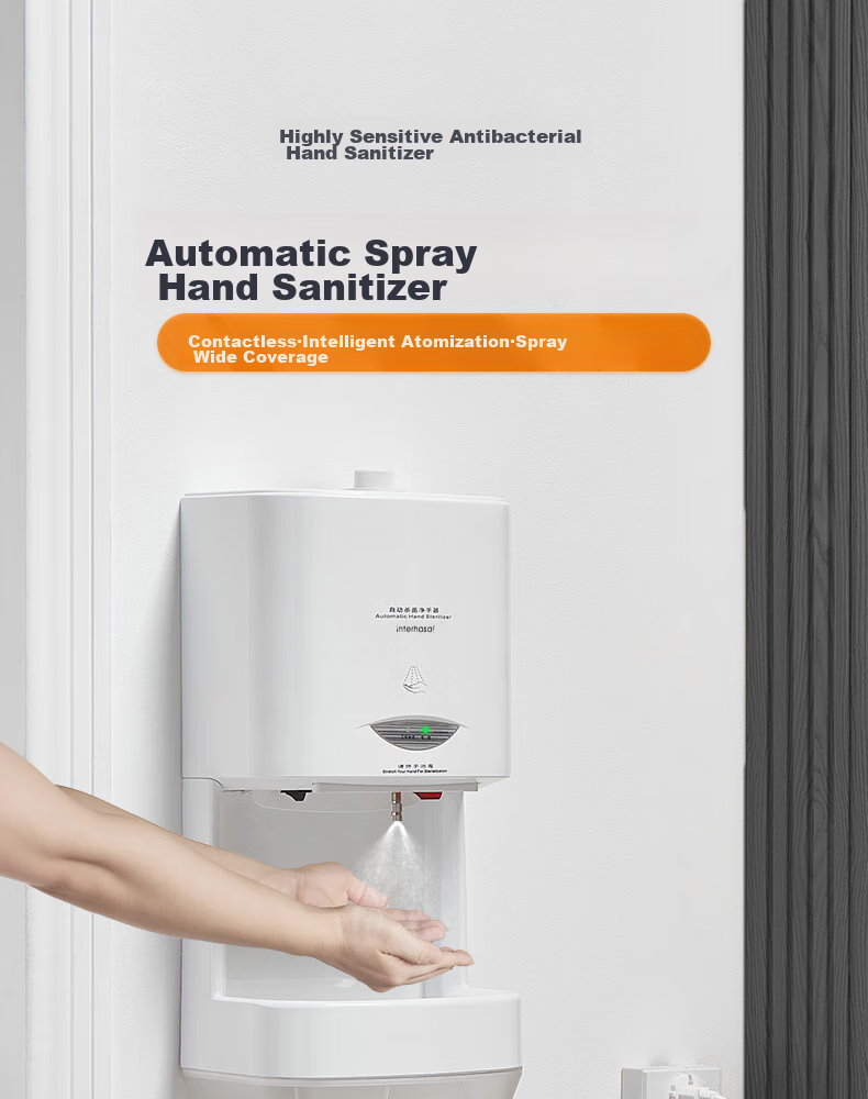 Interhasa! B3000 Automatic Sensor Hand Sanitizer Wall-Mounted Disinfection Machine Hand Alcohol Sprayer Hand Sanitizer 1