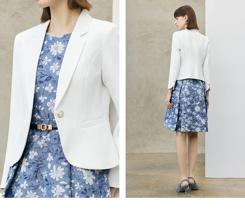 YANYEE Elegant Blazer for Women, Spring 2025, Waist-Cinching Slimming Professional Attire, High-End Formal Wear, Black, M 13