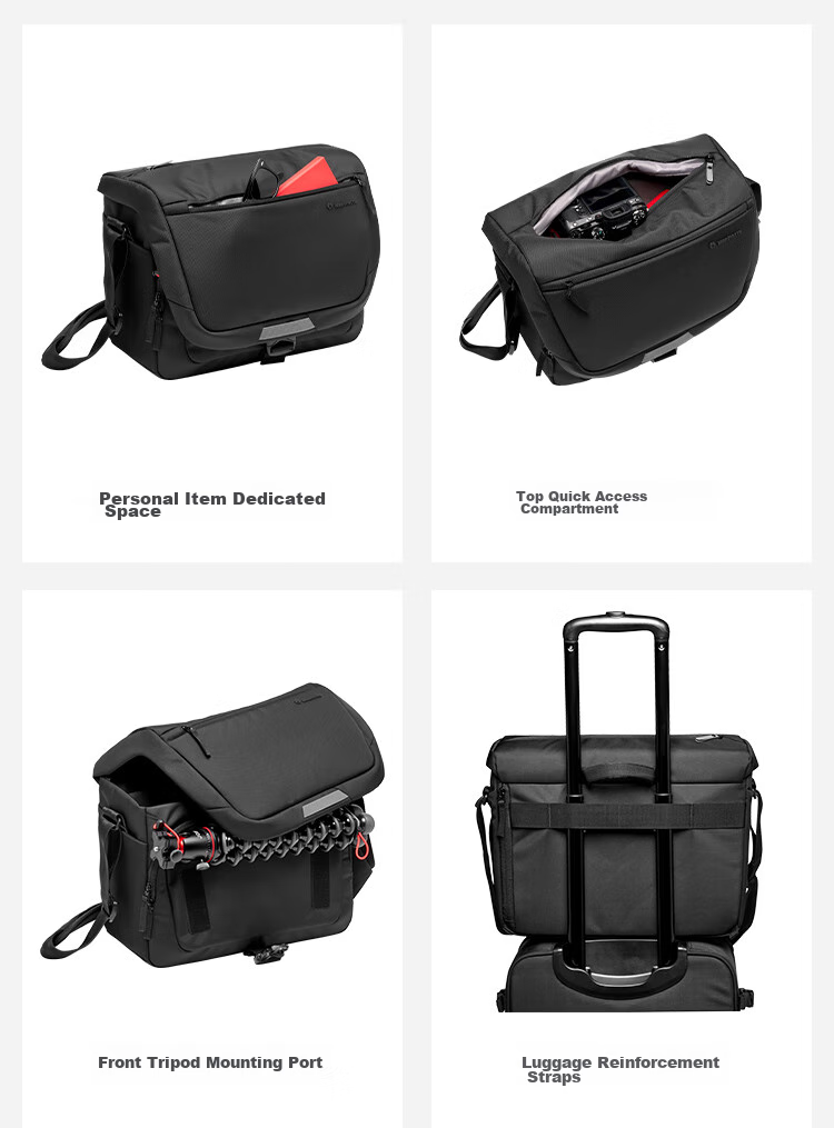 Manfrotto Traveler Messenger Bag, Manfrotto Series MB MA3-M Portable DSLR And Mirrorless Camera Shoulder Bag 8