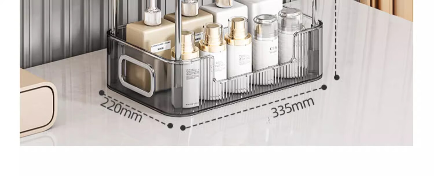 Jiadu Acrylic Storage Rack, Desktop Dressing Table, Cosmetic Organizer Box, Bathroom Vanity, Skincare Products, Light Luxury Storage Shelf 14