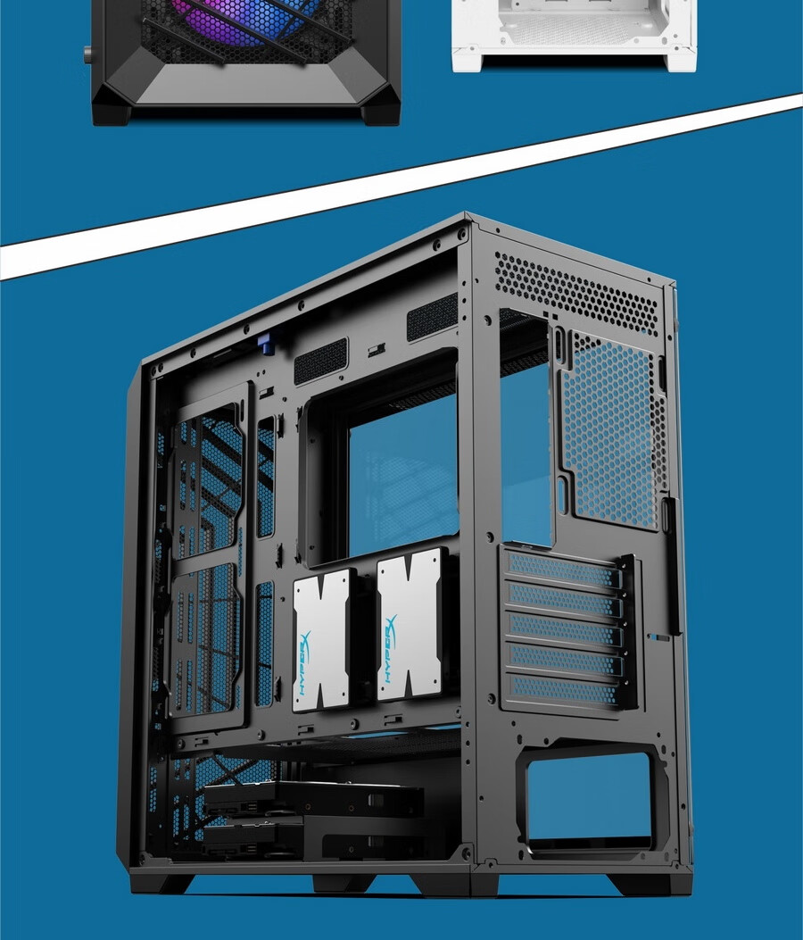 GALAX Voyager Gaming Office Desktop Computer Case (M-ATX Motherboard/Full Mesh Panel/Supports 360mm Water Cooling/Compatible with Long Graphics Cards/11 Fan Slots) 18