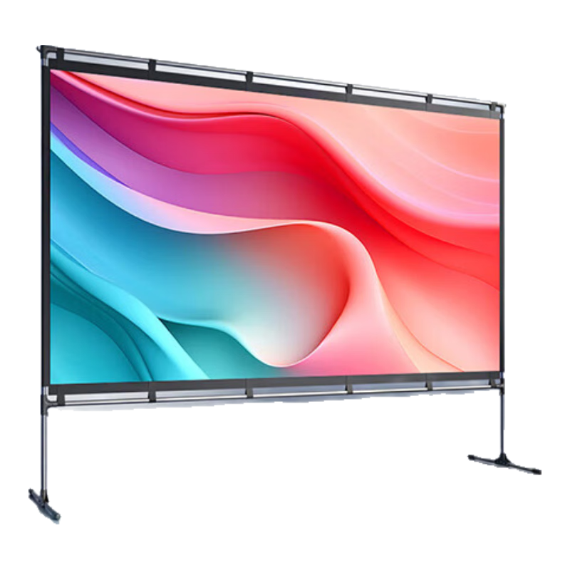 JMGO 100-Inch Portable Projection Screen for Outdoor/home Use, Quick Assembly/dismounting, Light-Resistant And Wrinkle-Resistant, Supports 4K, No Drilling Required, Compatible with Various Projectors