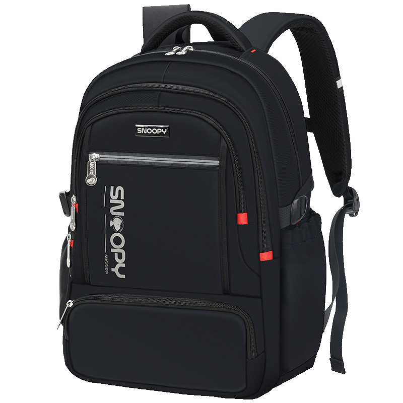 SNOOPY Backpack for Middle School Boys, College Students, Large Capacity Multifunctional Laptop Bag, Travel Backpack, Black, 35L