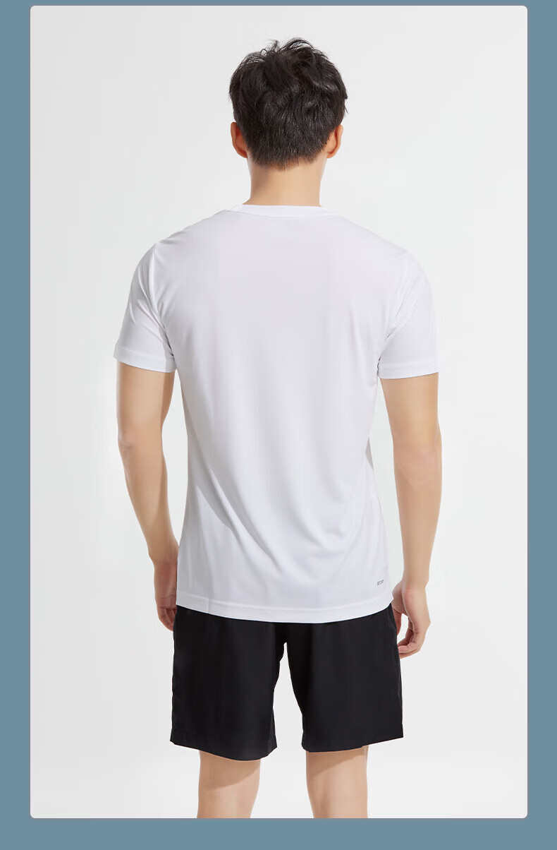 Li-Ning Sports Set for Men And Women, Summer Running Quick-Dry Shirt, Short-Sleeve Shorts, Ice Silk T-Shirt, Badminton Basketball Fitness Wear, Thi 19