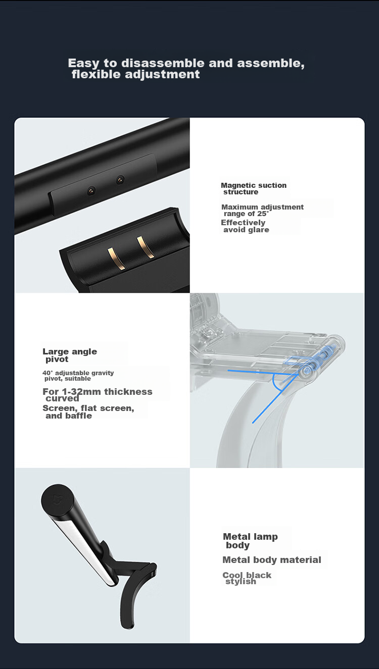 Mijia Smart Monitor Screen Hanging Lamp 1S, Computer Gaming Desk Reading Lamp, Xiaomi Lighting Gift 12