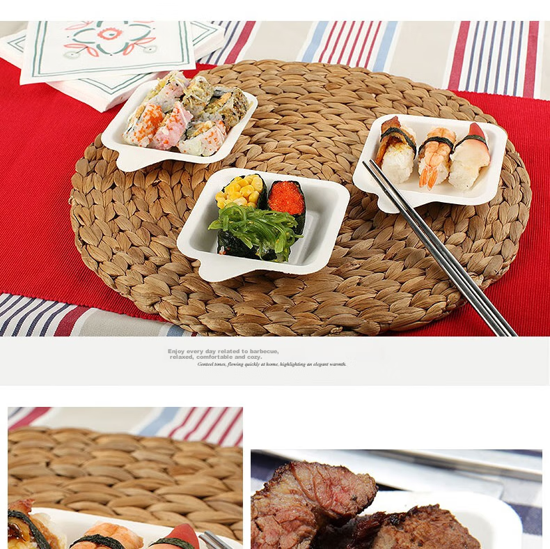 E-Rover Disposable Barbecue Paper Plates, Biodegradable Cake Paper Plates, Thickened Outdoor Barbecue Bowls, Set of 24 8