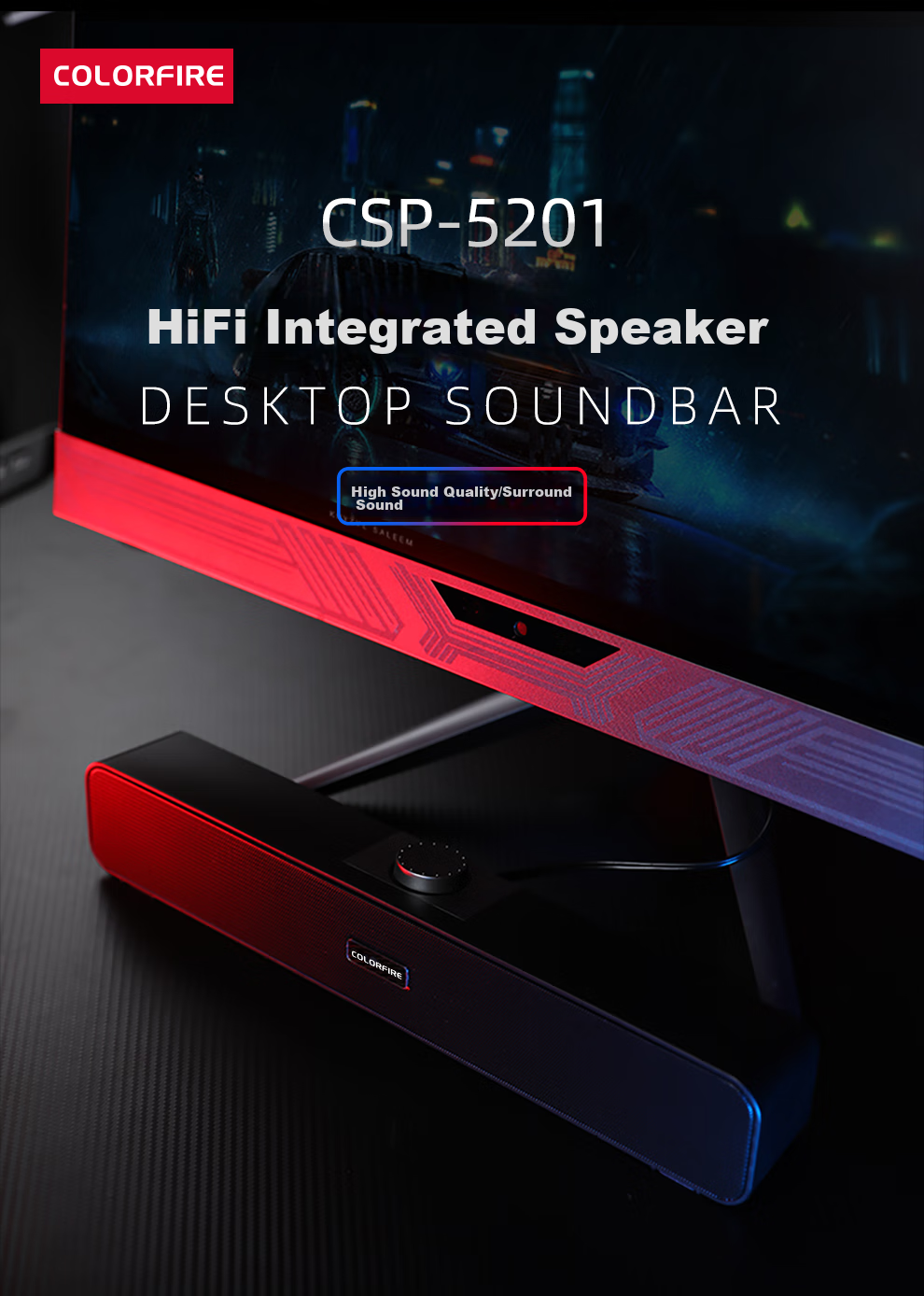 COLORFIRE [100,000 Positive Reviews] Colorful Rainbow Gaming Computer Speakers for Home, Desktop, Laptop, Ultra Bass Subwoofer for Online Classes, External Wired Small Speakers CSP-5201 2