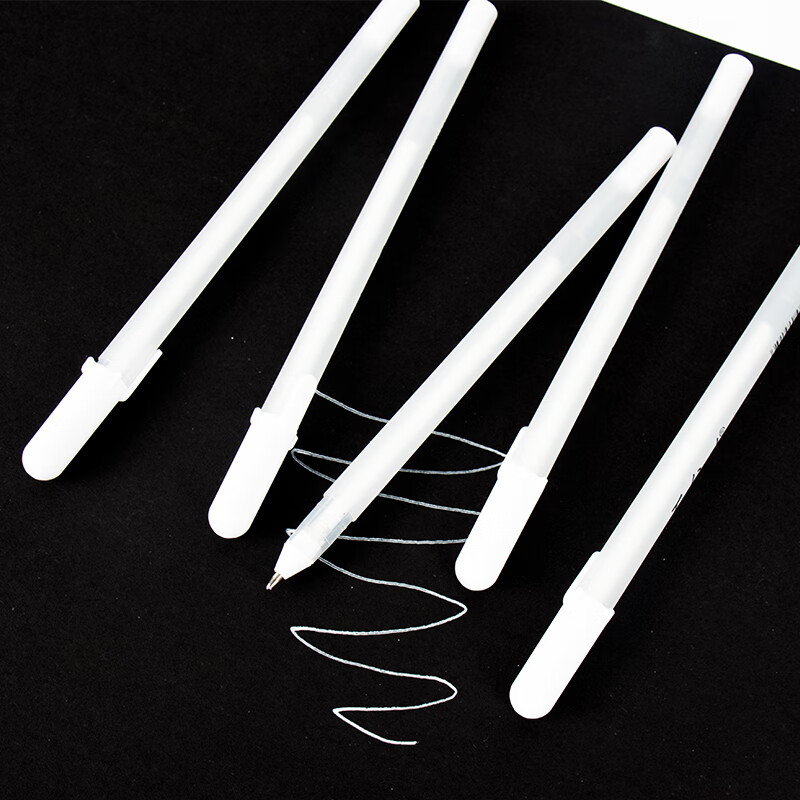 Touch Fish Children's Student Art Drawing White Highlighter Pen Outline Pen Anime Design Hand-Drawn Border Outlining Pen (5-Pack) 3