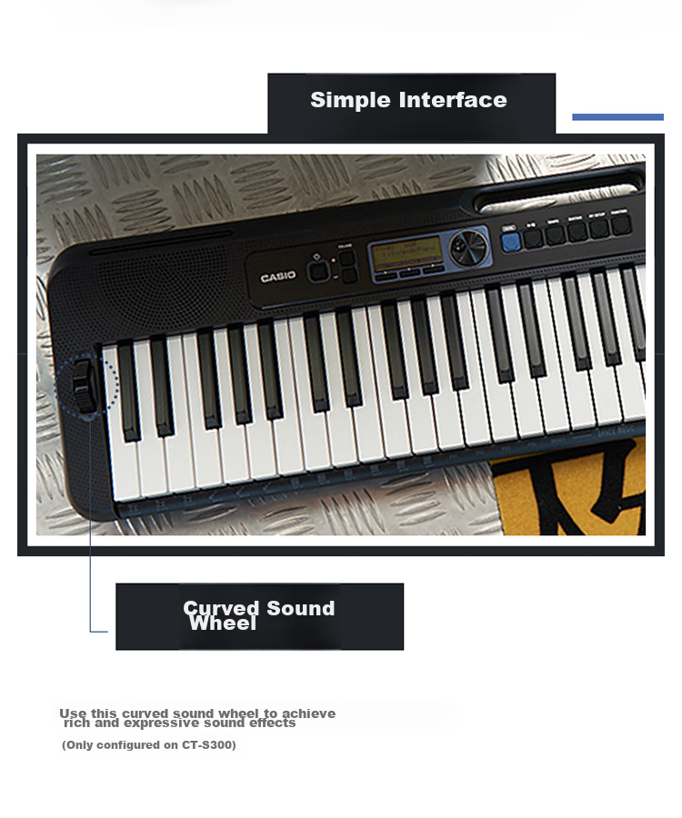CASIO Electronic Keyboard CTS300, Portable And Stylish for Children And Adults, Entertainment And Learning, 61 Keys, Standalone Model 5