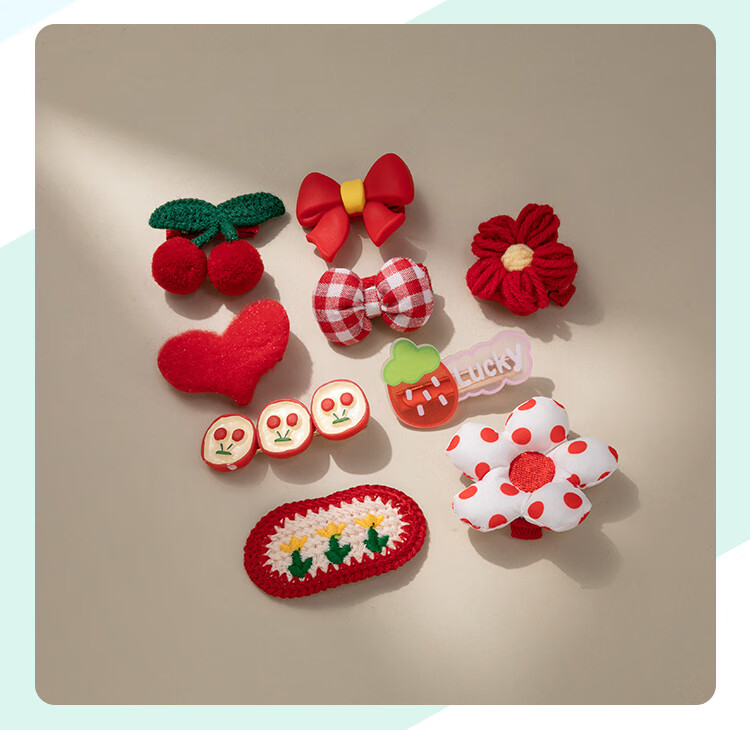 CHIMERA 9-Piece Children's Butterfly Hair Clips, Princess Baby Side Clips, Flower Hair Accessories, Girls' Mid-Autumn Festival Gift 21