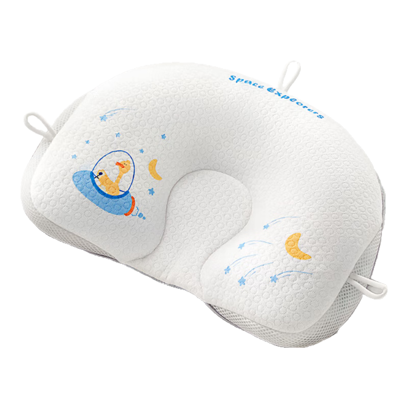 Shiyuejiejing Infant Head Shaping Pillow, TPE Soft Tube for Correcting Head Shape, Double-Sided Use, Suitable for Babies over 3 Months Old, Starry Journey