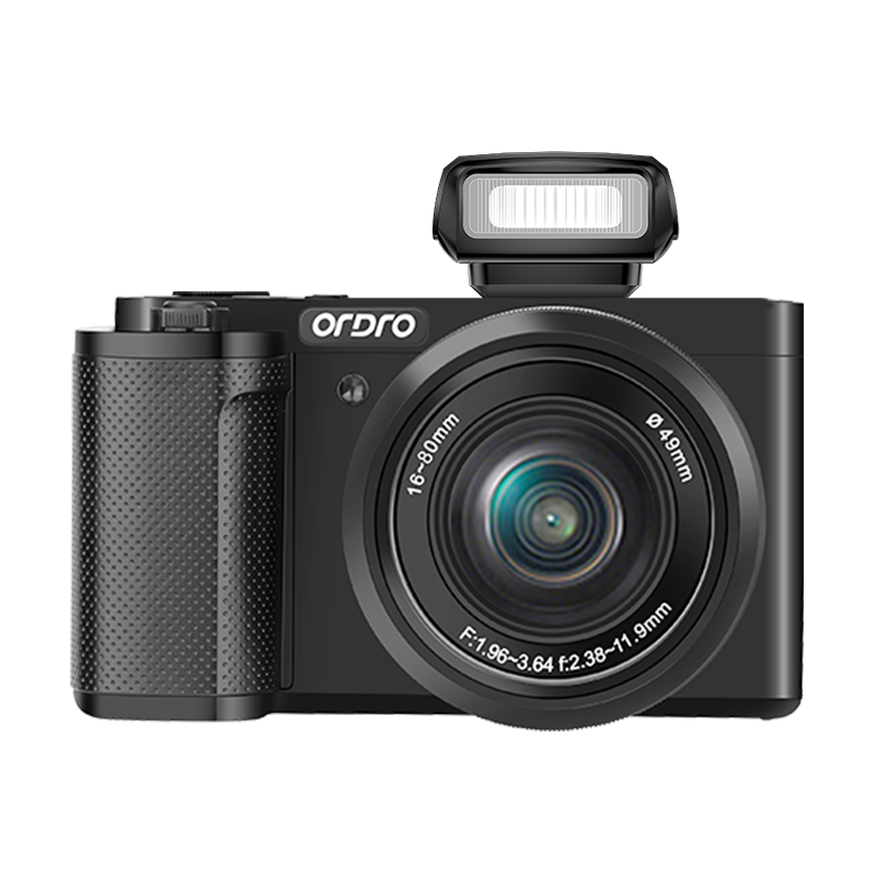 ORDRO 5K Optical Zoom Digital Camera with Intelligent Beauty CCD, Mirrorless Camera for Live Streaming, Vlog, Entry-Level Precise Focus, Student Video Recording, DSLR Camera, Compact And Portable
