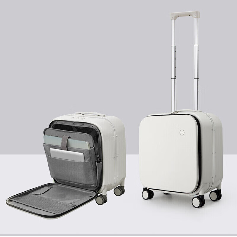 Mixi Front-Opening Aluminum Frame Suitcase, Trolley Case with Password Lock, Large Capacity Luggage for Travel, Carry-On Suitcase for Me
