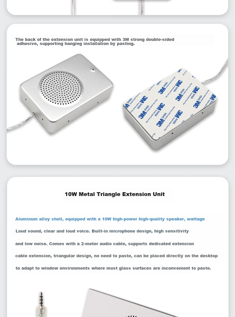 Deshun Window Intercom DS-2008A for Bank Securities Hospital Counter Station Post Office Port Scenic Area Window-Specific Two-Way Intercom Amplifier Microphone 7