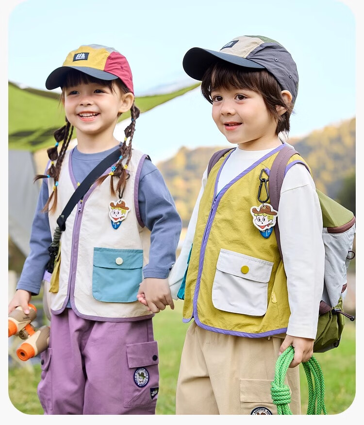 Dudujia Baby Vest Spring Style Trendy Boys' Waistcoat, Spring Fashion Children's Sleeveless Jacket, Stylish Girls' Clothing, Beige, Size 120 11