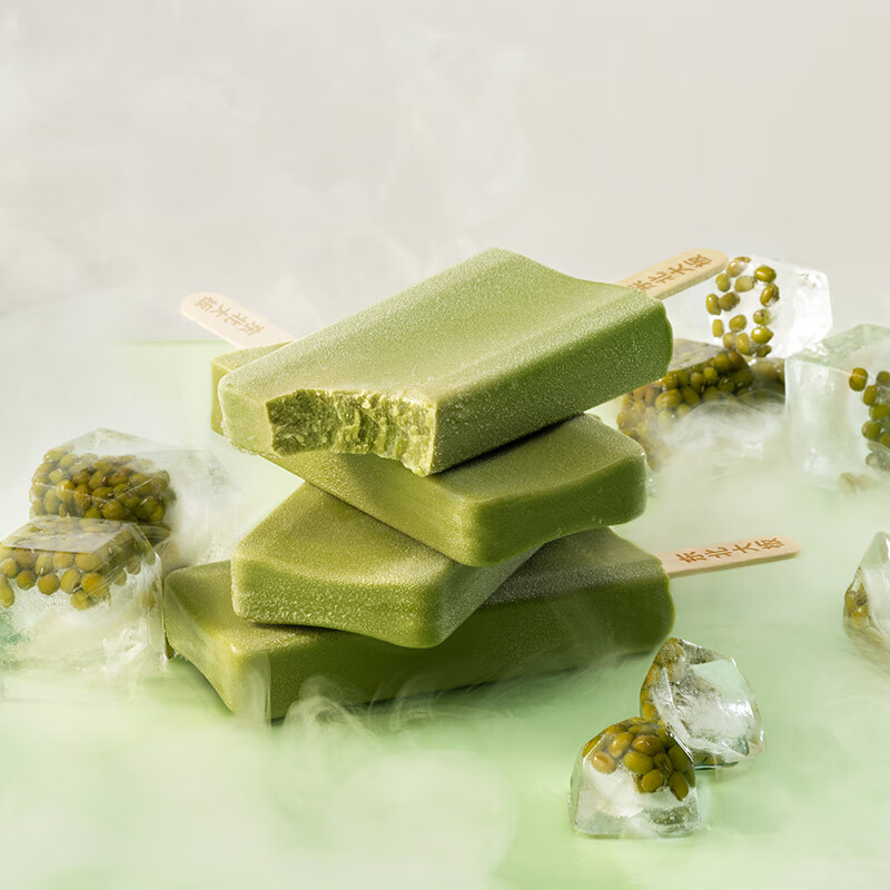 东北大板绿豆冰棍 75g*5支 盒装 冷饮 棒支