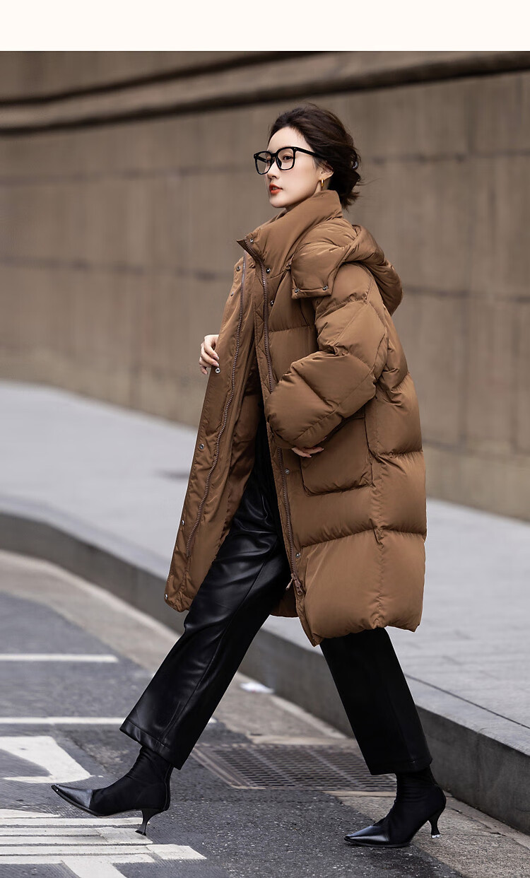 Dme [Light Life] Winter 50D Cotton-Feel Faux Memory Duck down Large Patch Pocket Petite Women's Down Jacket Coat 9