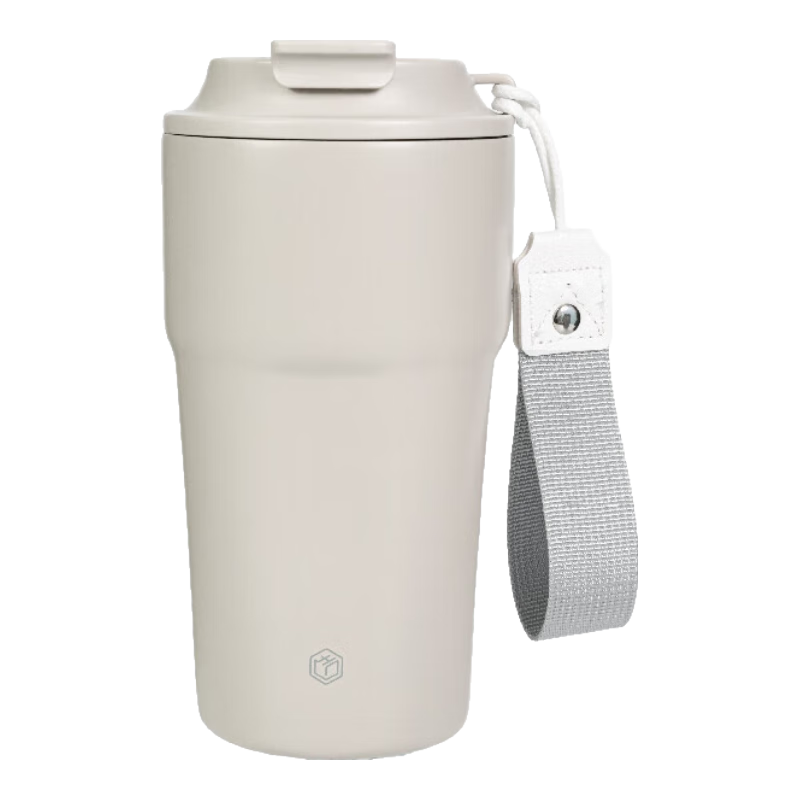 JD Original Insulated Mug Coffee Cup Water Mug for Men Women Children Students Gift 316 Stainless Steel Cream White 480ml