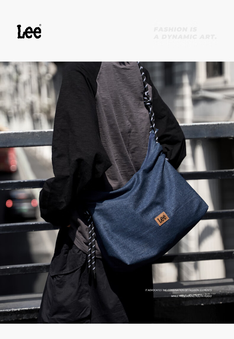 Lee Trendy Crossbody Bag, Casual Large-Capacity Simple Shoulder Bag for Men And Women, Lightweight Commuter Toast Bag for Work 9