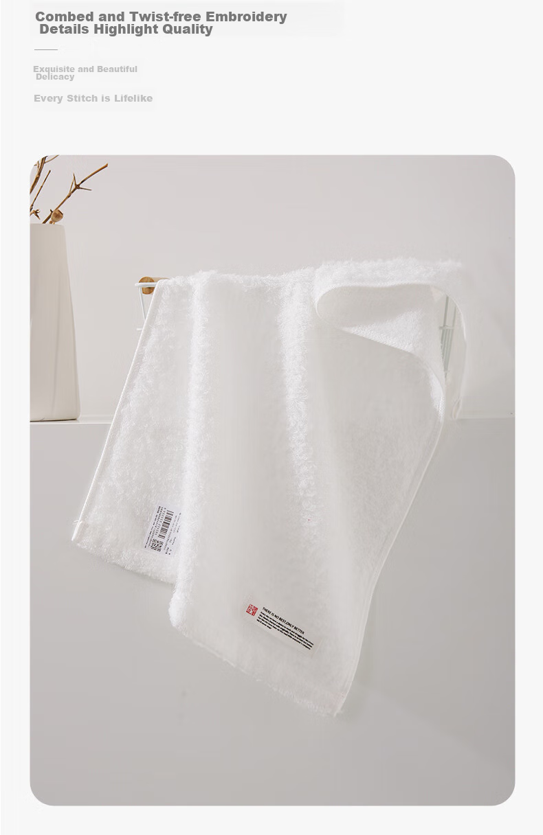 KING SHORE Towel, 100% Pure Cotton Face Towel, All-Cotton 60s High-Count Combed Cotton, Class A Sports Towel, 3 Pieces 5