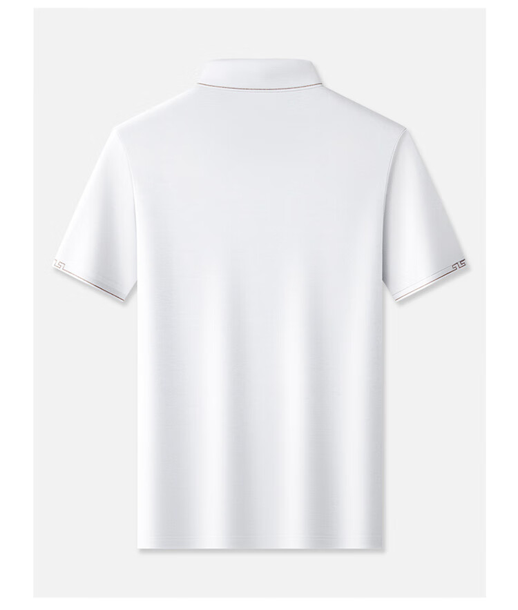Aidengbao Summer Short-Sleeve Polo Shirt for Men, Embroidered Business Commute Collared Polo T-Shirt, Black 01185/100A(3XL) 8